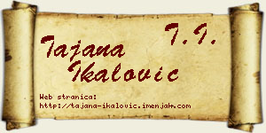 Tajana Ikalović vizit kartica